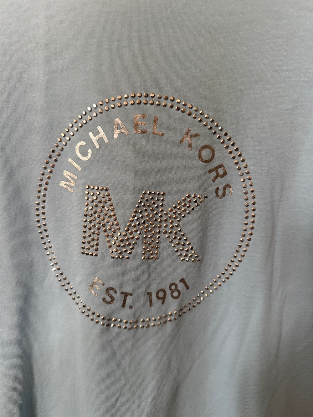 Michael Kors Sky Blue Short Sleeve Logo Tee